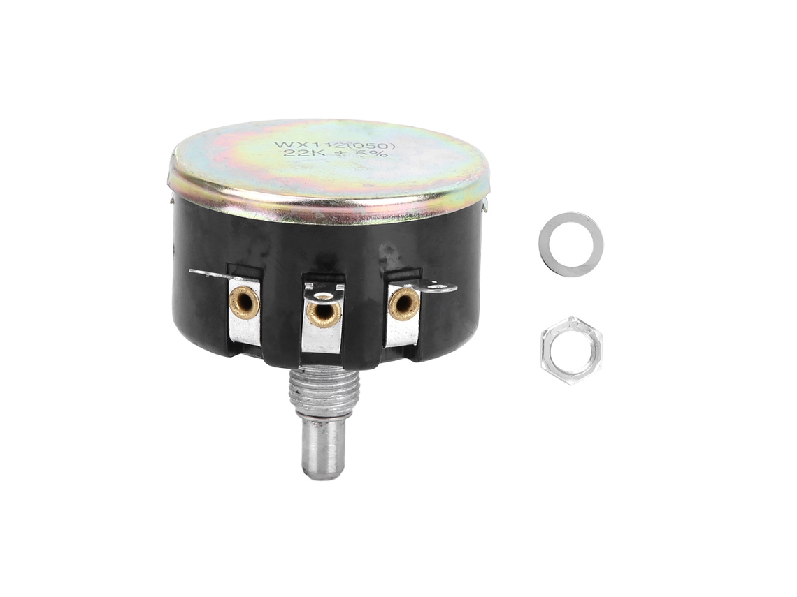 Potenciómetro De Bobinado De Hilo De Una Sola Vuelta Wx112(050) 22k 5w Con Rotación De Rosca