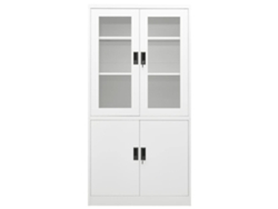 Maison Exclusive - Armario De Oficina De Acero Blanco 90x40x180 Cm