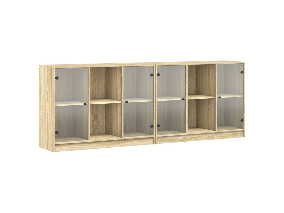 Maison Exclusive - Estantería Con Puertas Madera Roble Sonoma 204x37x75 Cm