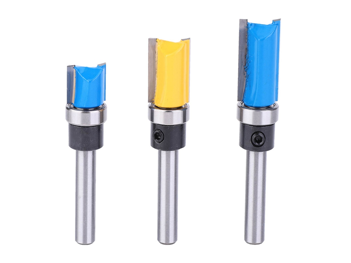 3 brocas de fresado de 1/4 pulg. para recortadora/máquina de grabado, broca para fresado de madera