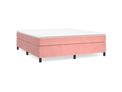 Maison Exclusive - Estructura De Cama Con Somier Terciopelo Rosa 160x200 Cm
