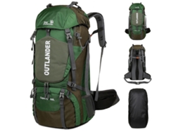 Mochila de trekking impermeable de 60 l con compartimento para zapatos y funda