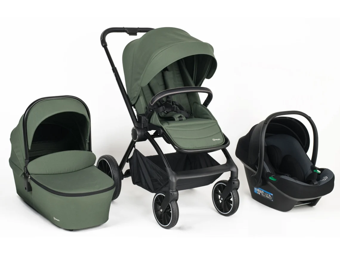 Cochecito 3 en 1 con asiento de coche para bebé Babygo Harmony Green