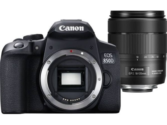 Kit Cámara Reflex CANON EOS 850D + EF-S 18-135mm f/3.5-5.6 IS USM (APS-C)