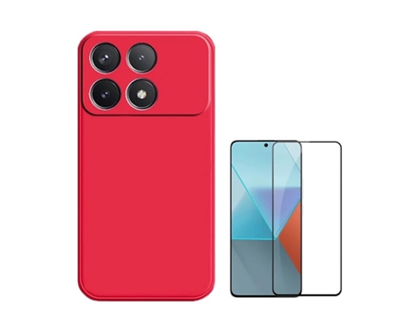 Protector de Pantalla Full Cover Compativel para Xiaomi Xiaomi Poco F6 Pro PHONECARE Rojo