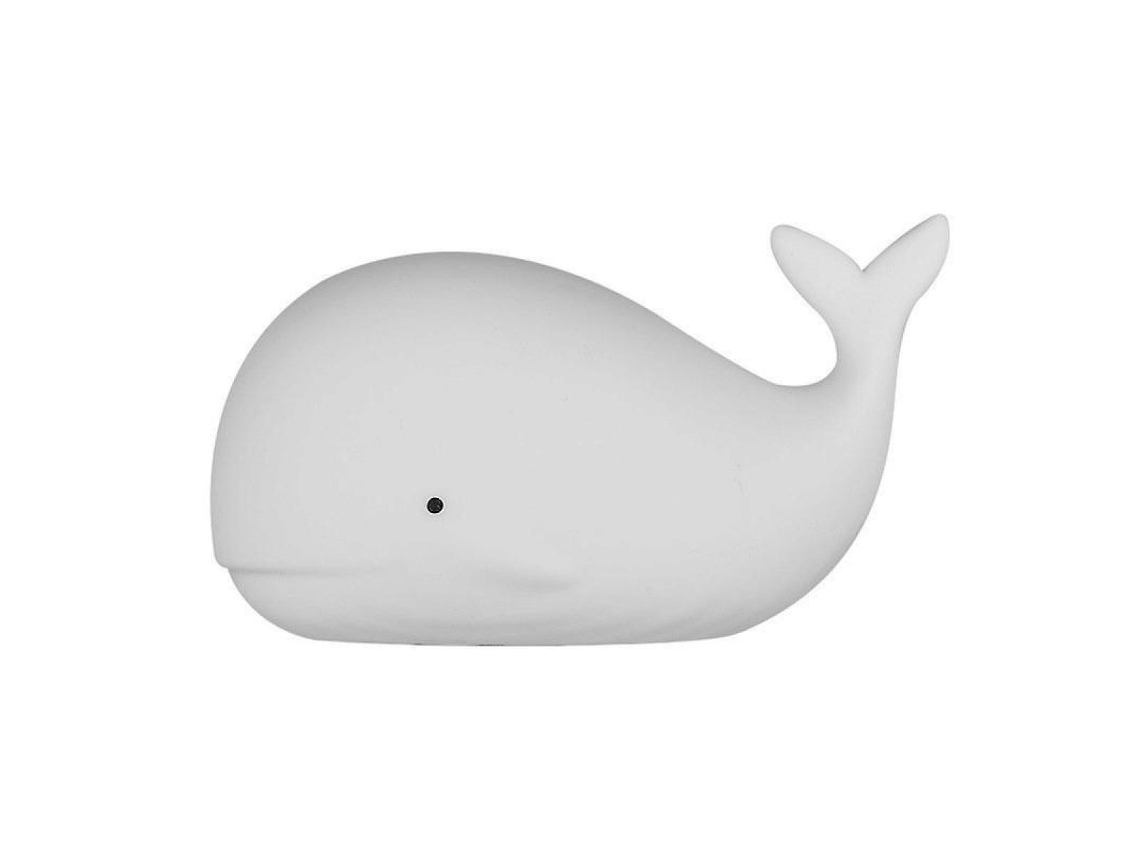 Linda luz nocturna para niños Luz nocturna de ballena LED de silicona Luz nocturna para niños con interruptor táctil Habitación de bebé portátil, dormitorio, sala de estar, regalos Luz blanca cálida,