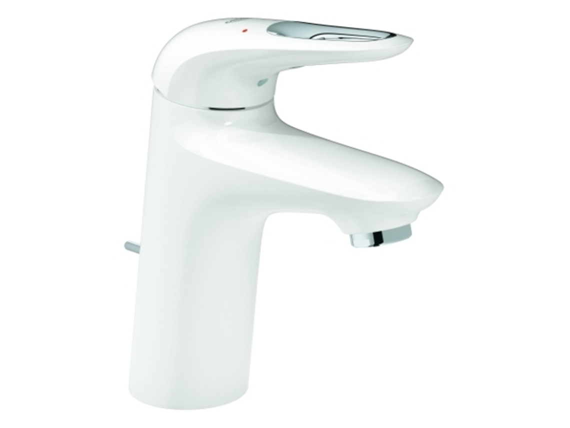 Grifo monomando de lavabo Eurostyle, tamaño S, salida de 110 mm, desagüe automático, maneta de palanca abierta, 33558ls3, Grohe Color