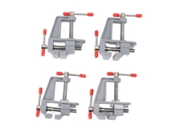 4 Mini Abrazaderas De Mesa Portátiles De Aleación De Aluminio Para Banco De Trabajo Y Manualidades.
