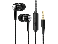 Auriculares Con Cable (negros) Con Micrófono, Estéreo Hifi Con Graves Potentes.