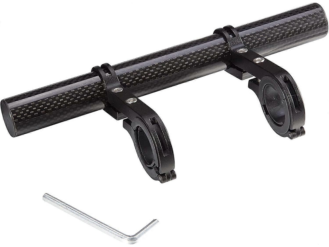 Extensor de guidão de bicicleta em alumínio com extensão dupla e parafuso (20 cm)