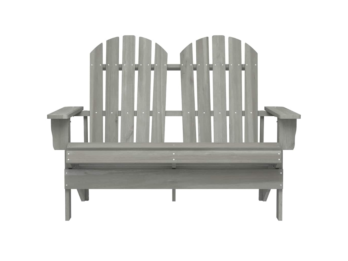 Maison Exclusive - Silla Adirondack De Jardín 2 Plazas Madera Maciza Abeto Gris