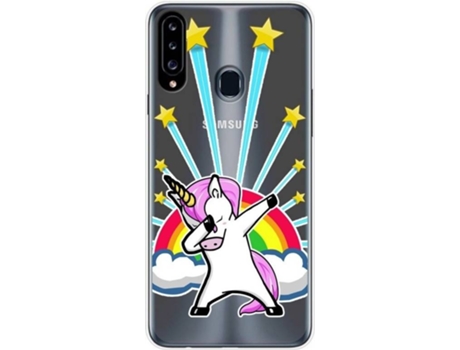 Carcasa Samsung Galaxy A20s TUMUNDOSMARTPHONE Dibujos Transparente Multicolor