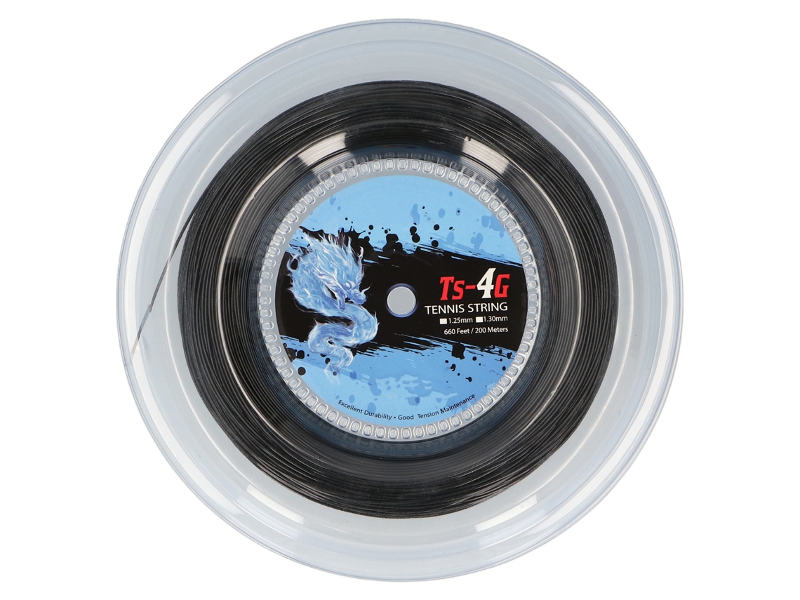 Cuerda De Raqueta De Tenis De Poliéster Duradera, 200 M, Redonda, Resistente, 1,25 Mm, Para Jugadores Avanzados.