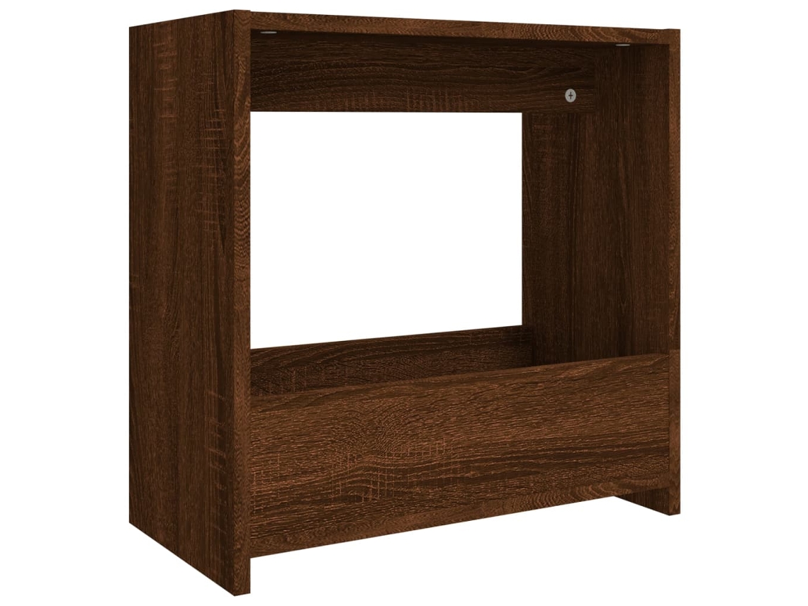 Maison Exclusive - Mesa Auxiliar Madera Contrachapada Roble Marrón 50x26x50 Cm