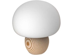 Lámpara de noche con forma de hongo, bonita luz LED de silicona con carga USB y sensor táctil (blanca)