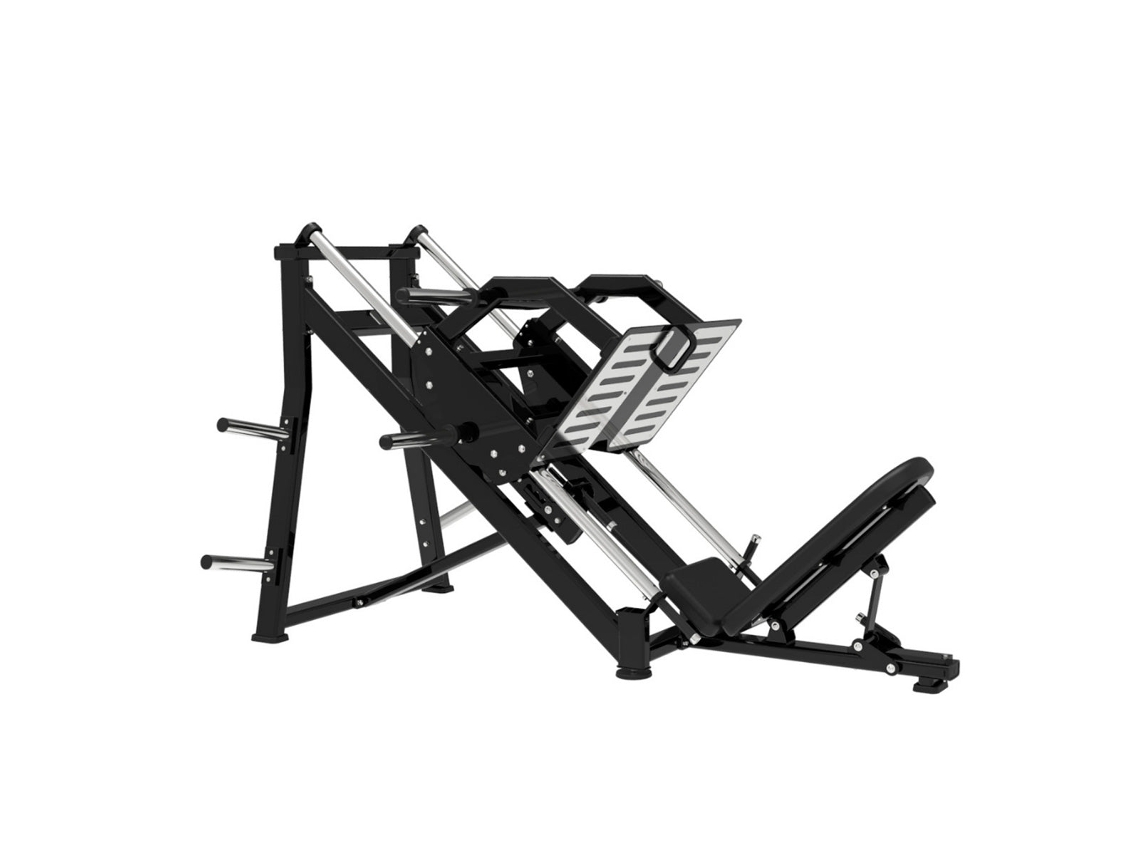 Prensa de piernas de 45 grados de alta resistencia Fitness Tech, color negro