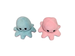 Peluche Reversible, Animal De Dos Caras Con Expresiones Cambiantes, Azul Y Rosa, 20 Cm (7,9 Pulgadas)