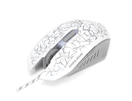 HURRISE Gamer Mouse Gaming Mouse Puerto USB Con Cable Ergonómico 3200 Dpi Ajustable Rgb Óptico Teclado De Computadora Blanco