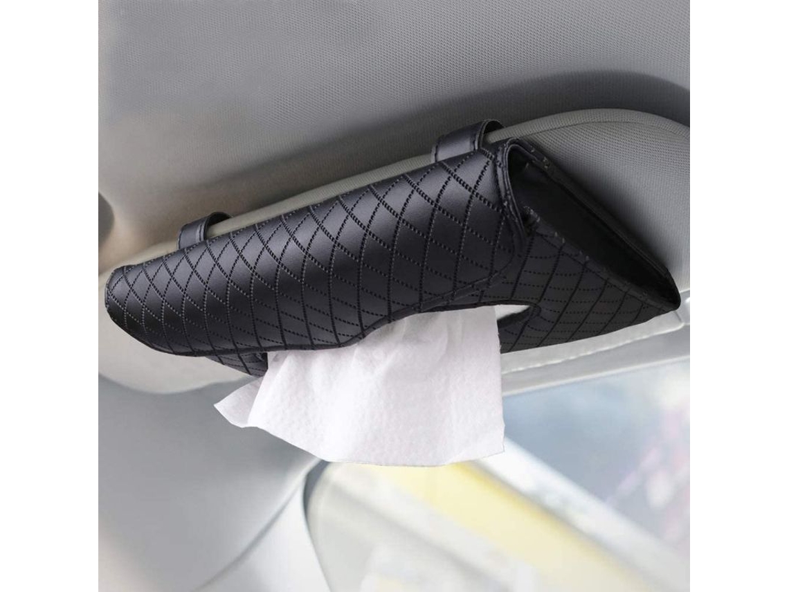 Pañuelos Para Coche, Cuero Pu, Visera/asiento trasero/puerta, Diseño Simple, Fácil Instalación