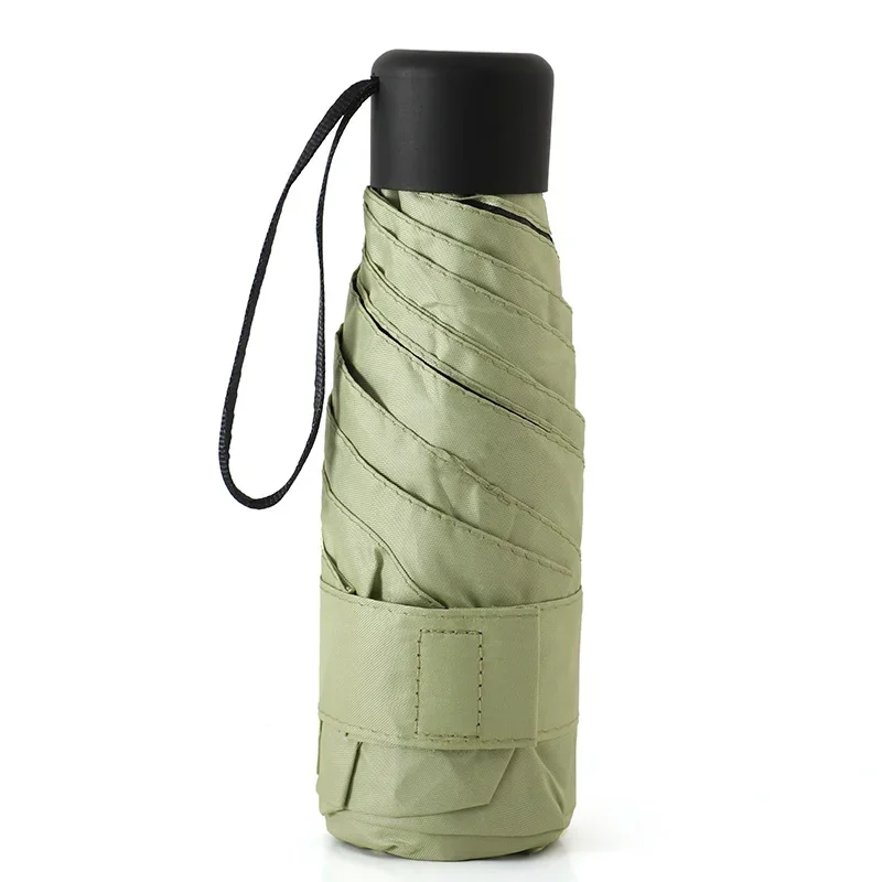 (verde, 6k) Mini Paraguas Plegable Resistente Al Viento, Portátil Para Viajes, Protección Solar Para Exteriores.