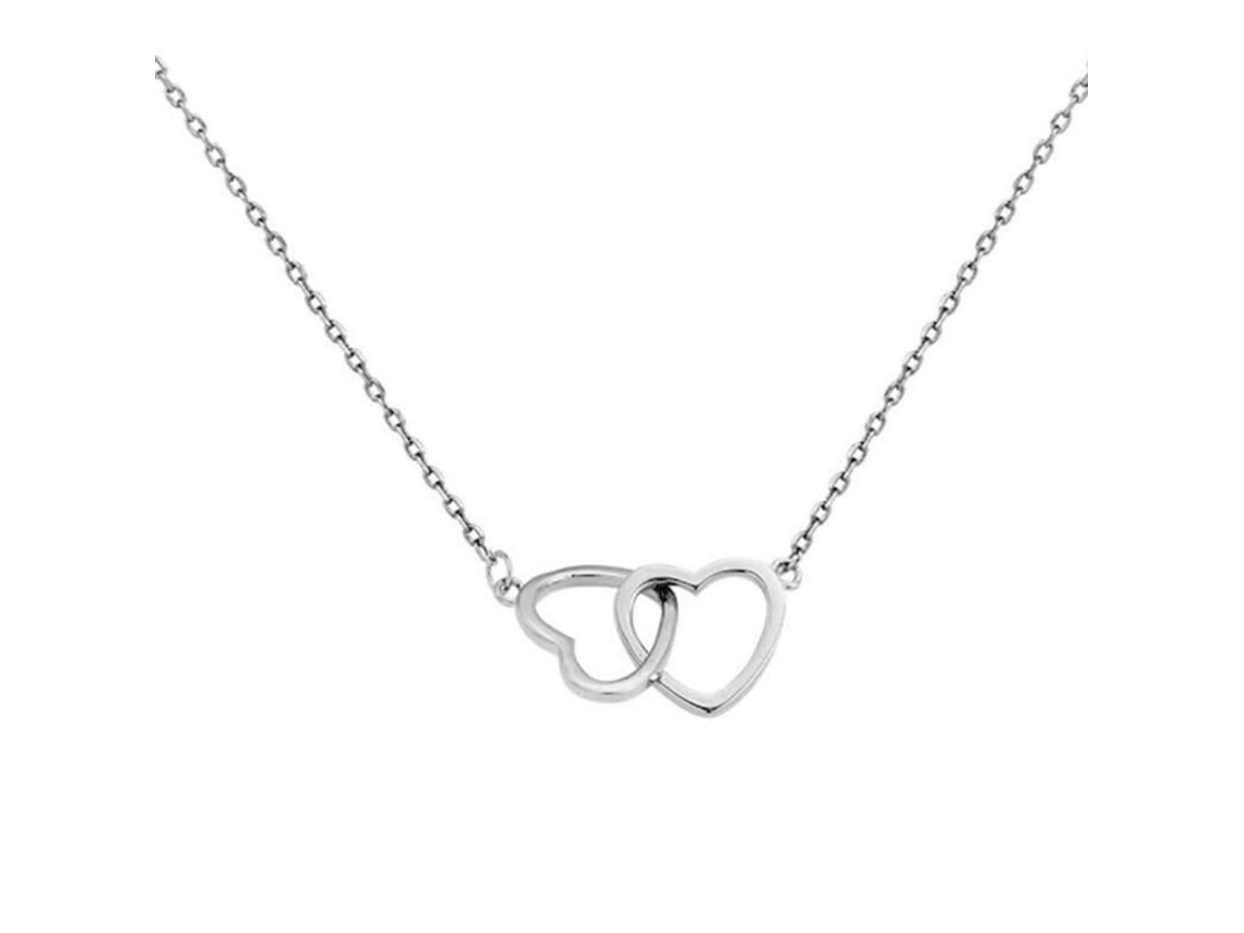 2026-collares De Plata Ley 925 Con Colgante De Corazón Intercalado Choker Para Mujer