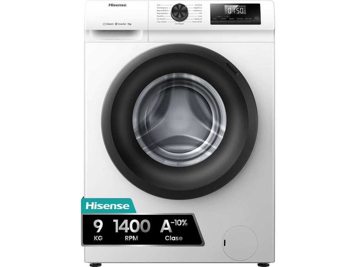 Lavadora HISENSE SERIES 1Q WF1Q9041BW (9 kg - 1400 rpm - Blanco)