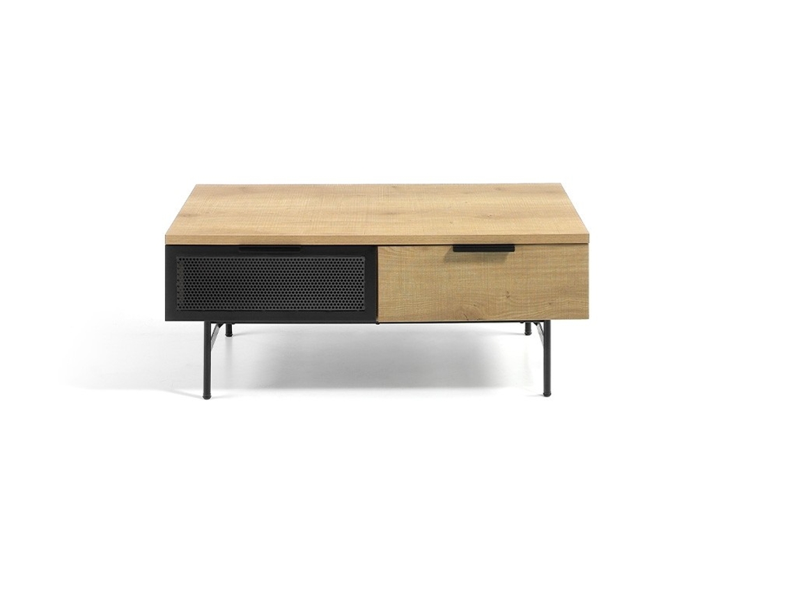 Mesa De Centro Madera Bradley MOMMA HOME (Negro - Melamina -110x60x43 cm)