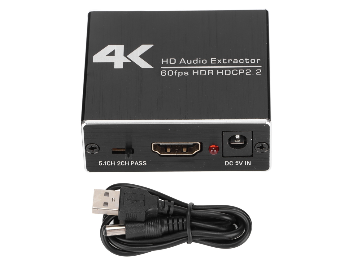 Interfaz Multimedia Hd 4k Con Extractor De Audio Y Salida De Audio De 3,5 Mm Ay78v20