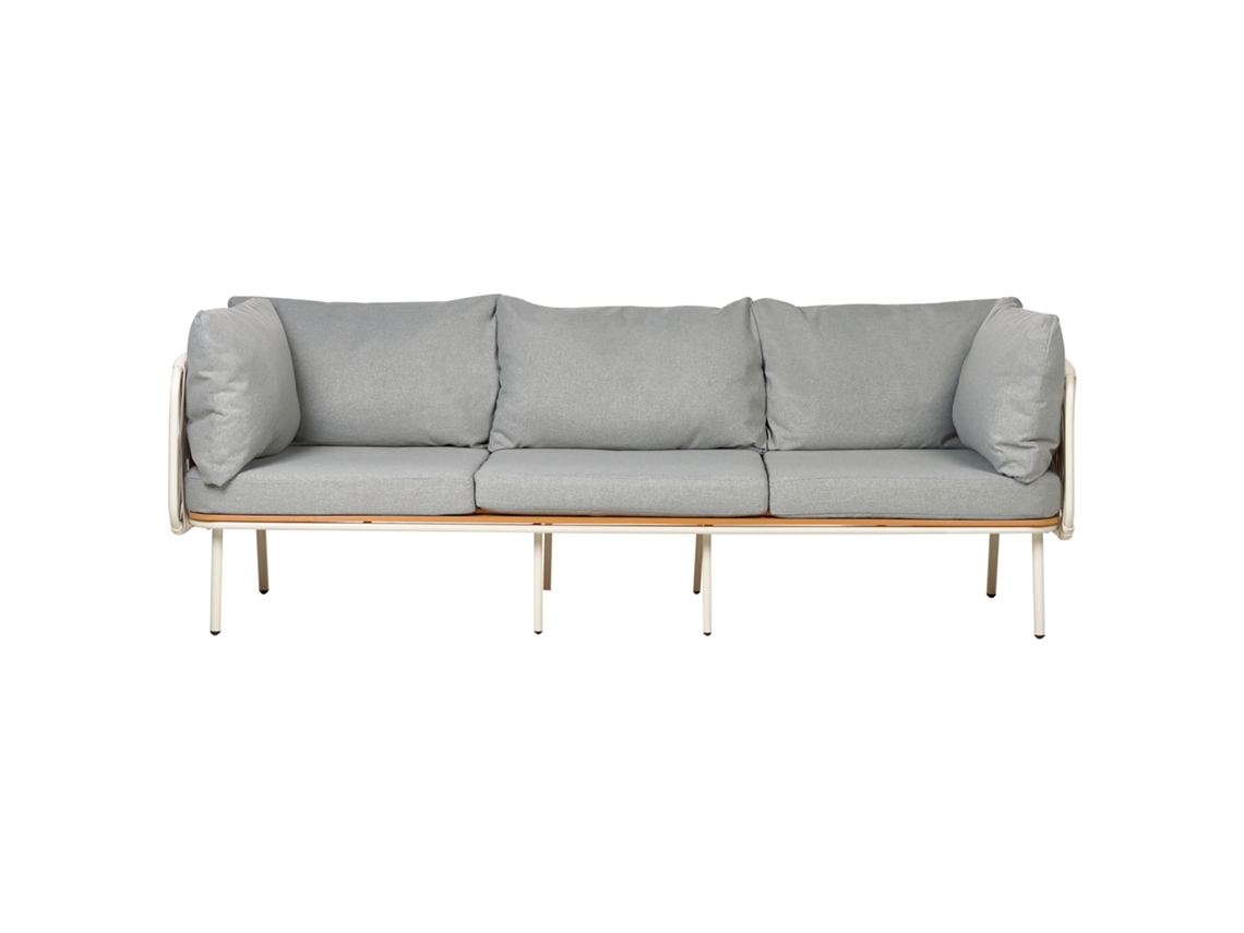 Sofá de 3 plazas BELIANI Senise de Aluminio Gris 225x60x85