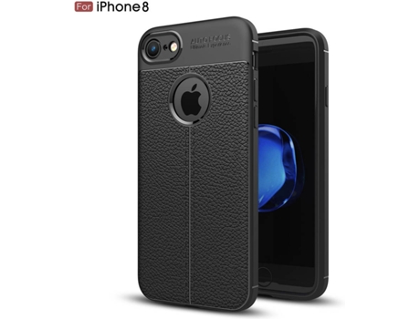 Carcasa iPhone 8 Rugged Leather Negro