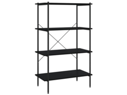 Mueble con 4 Estantes 80x40x130 Cm Negro MAISON EXCLUSIVE