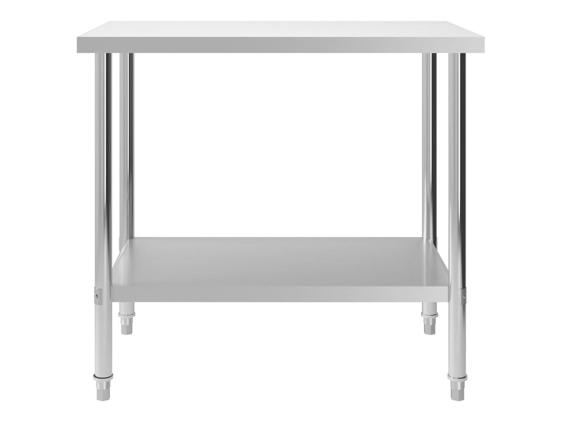 Mesa de trabajo de cocina de acero inoxidable MAISON EXCLUSIVE 100x60x85 cm