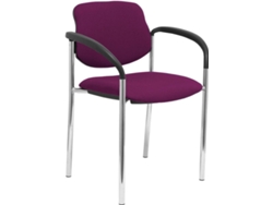 Silla de Confidente PIQUERAS Y CRESPO Villalgordo Morado y Chasis Cromo (Brazos)