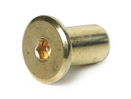 Tubo Unión Allen.4 Cabeza Plana D9 M6X15 Latonado HERRAJES ALK