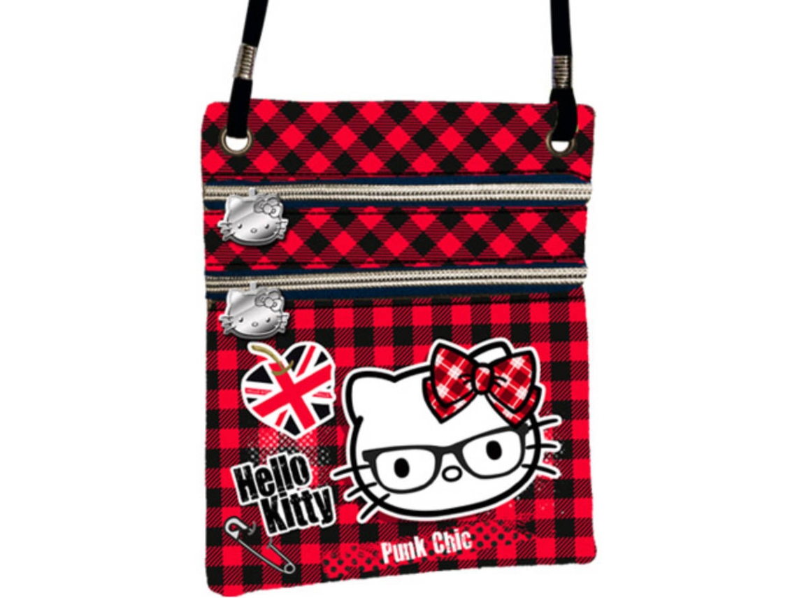 Bandolera HELLO KITTY (Rojo - Cuero Sintético - 17x14,5x2 cm)