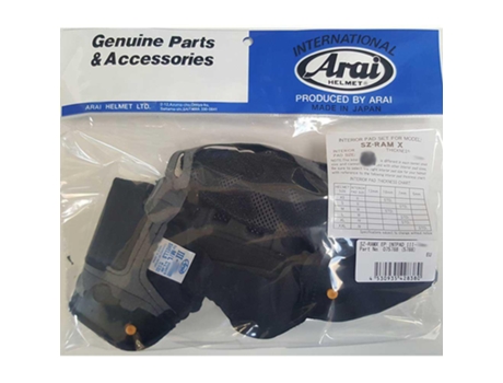 Protección de Casco ARAI Sz Ram-X/Sz-R Vas Interior Pad 5 Mm