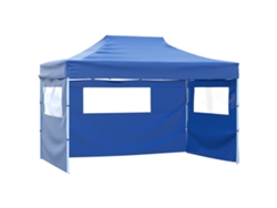 Tienda de campaña plegable con 4 paredes laterales, 3 x 4,5 m, azul, WSD270918, Lovely Home