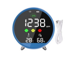 Detector De Co2 De Sobremesa Con Pantalla De Temperatura Y Humedad, Alta Precisión 400-5000 Ppm, Tiempo De Muestreo De 1,5 S