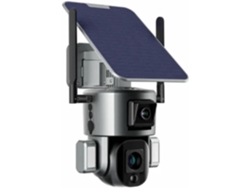 Cámara De Seguridad Solar Para El Hogar Con Doble Lente 4k De 8 Mp, Zoom 10x/4x, 4g.
