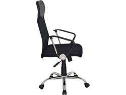 Silla de Escritorio Operativa MITSAI Roma Negro (Brazos Fijos - Malla)