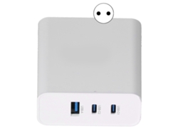 Cargador Gan 65w Usb C Pd 3.0 3 Puertos Carga Rápida Para Teléfono Laptop 100v-240v