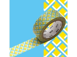 Cinta adhesiva decorativa con fondo amarillo - 1,5 cmx7 m