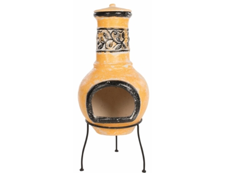 Chimenea Soledad arcilla amarilla /negra 86035 MAISON EXCLUSIVE