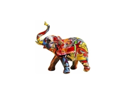 Decoración de elefante, estatua de resina para decoración del hogar KOFIHETY
