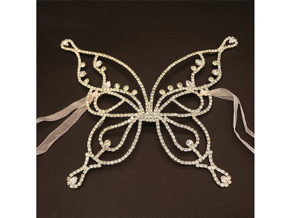 Máscara De Mujer Con Diamantes De Imitación Para Fiestas De Disfraces, Bailes, Festivales Y Accesorios De Joyería.