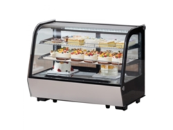 Vitrina refrigerada comercial de 146L con luz LED y 2 niveles Tekmaquinas