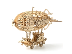 Modelo de madera 3D de un diseño de vehículo aéreo con movimiento mecánico, 160 piezas, DAM