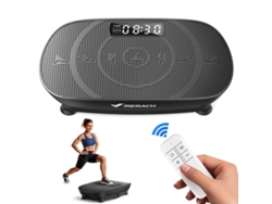 Plataforma vibratoria Merach, 10 velocidades, LED, control remoto, vibración, fitness, pérdida de peso, culturismo, negro, máx. 150 kg