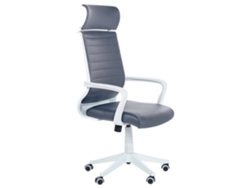 Silla de oficina BELIANI Leader de Piel sintética Gris 63x63x123