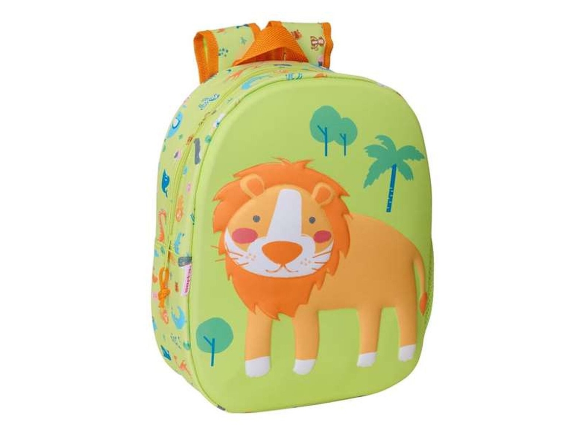 Mochila escolar Safta 3D Lion, 27 x 33 x 10 cm
